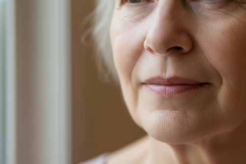 use this image but remove the hair on her face